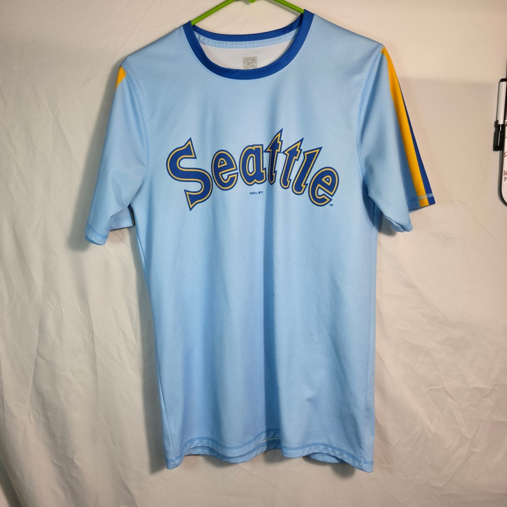 GEN2 Seattle Mariners T-Shirt Mens Small Blue Excellent Ken Griffey Jr 24 MLB